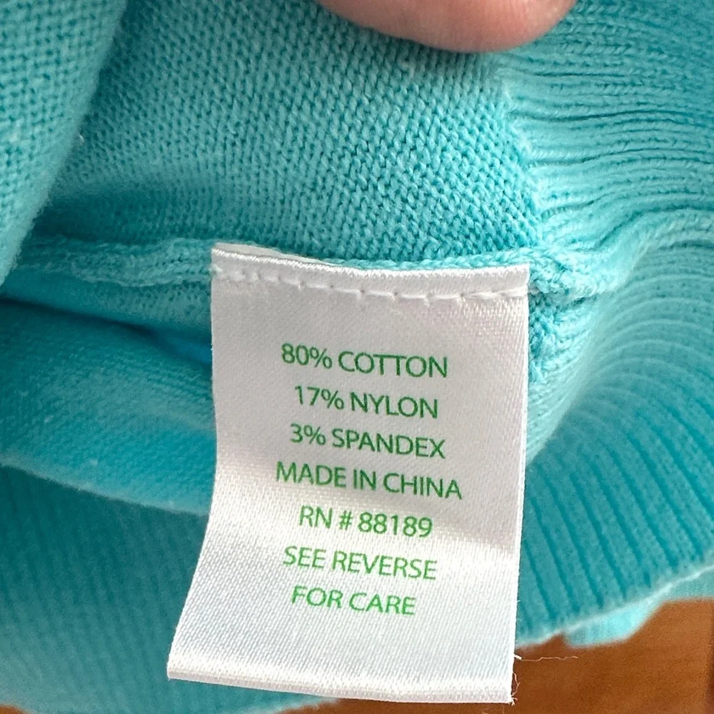 Lilly Pulitzer Turquoise Crew Neck Sweater - Picture 4 of 6
